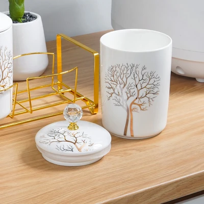 Gambar Appetite Natree Stoples Keramik Dengan Rak Set 3 pcs - Putih