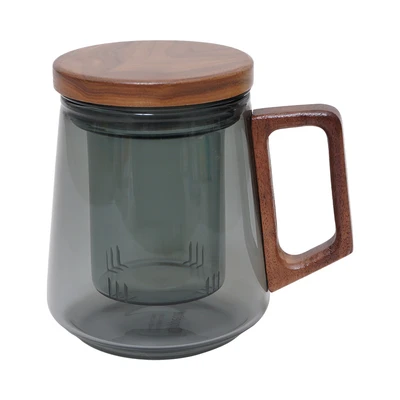 Gambar Appetite 400 Ml Ronja Mug Teh Dengan Tutup & Infuser - Abu-abu