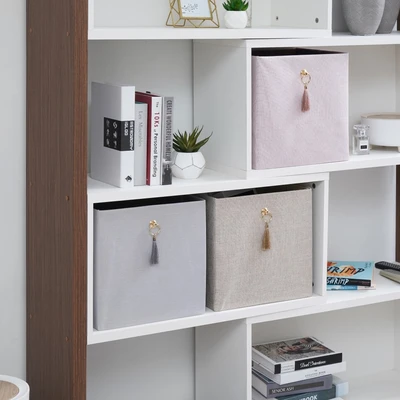 Gambar Informa Kotak Penyimpanan Lipat Linen 32x25x32 cm - Krem