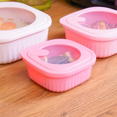Gambar Appetite Millie Wadah Makanan Square Set 3 pcs - Pink