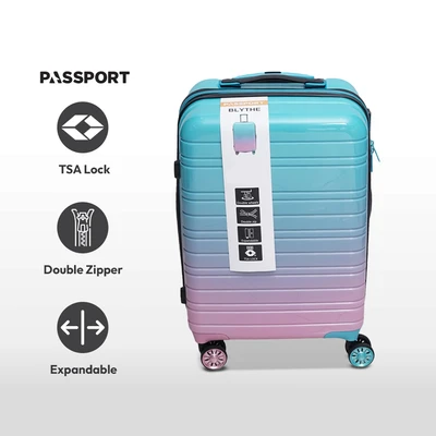 Gambar Passport 20 Inci Blythe Koper Pc & Abs Tsa Lock Gaudy Rainbow