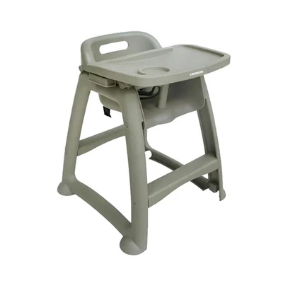Gambar Krisbow Kursi Makan Bayi Dengan Tray Adjustable Mrbc-Gr - Abu-Abu