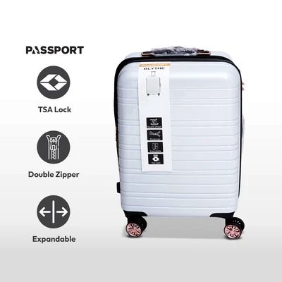 Gambar Passport 20 Inci Blythe Koper Pc & Abs Tsa Lock - Putih Pearl