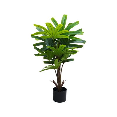 Gambar Informa Tanaman Artifisial Rhapis Palm Dengan Pot 60x60x90 cm - Hijau