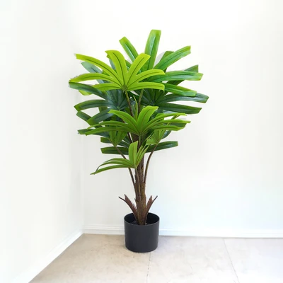 Gambar Informa Tanaman Artifisial Rhapis Palm Dengan Pot 60x60x90 cm - Hijau