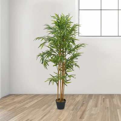 Gambar Informa Tanaman Artifisial Bamboo Dengan Pot 90x90x155 cm - Hijau