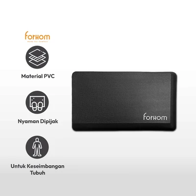 Gambar Forhom Keset Pijakan Anti Fatigue PVC 44x71 cm - Hitam Stone
