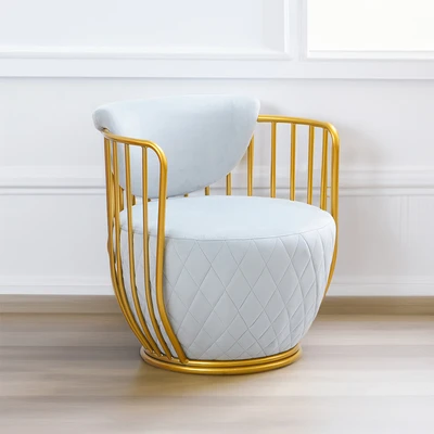 Gambar Informa Yorizo Kursi Lounge Fabric - Gold/Abu-Abu