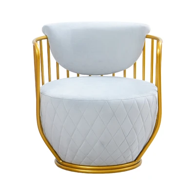 Gambar Informa Yorizo Kursi Lounge Fabric - Gold/Abu-Abu
