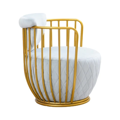 Gambar Informa Yorizo Kursi Lounge Fabric - Gold/Abu-Abu