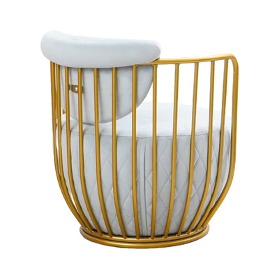 Gambar Informa Yorizo Kursi Lounge Fabric - Gold/Abu-Abu