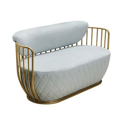 Gambar Informa Yorizo Kursi Lounge 2 Seater - Gold/Abu-Abu