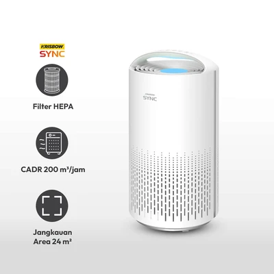 Gambar Krisbow Sync 24 M2 Smart Air Purifier Cadr 200 M3/jam - Putih