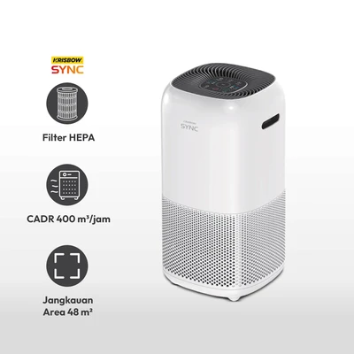 Gambar Krisbow Sync 48 M2 Smart Air Purifier Cadr 400 M3/jam - Putih