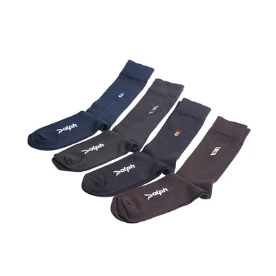 Gambar Alph Set 4 Pasang Kaos Kaki Pria Formal Badge - Mix