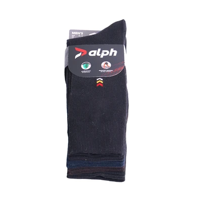 Gambar Alph Set 4 Pasang Kaos Kaki Pria Formal Badge - Mix
