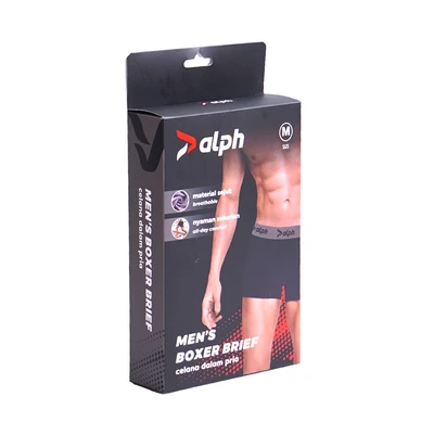 Gambar Alph Celana Dalam Pria Boxer Basic Set 2 pcs Ukuran M - Mix
