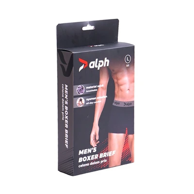 Gambar Alph Celana Dalam Pria Boxer Basic Set 2 pcs Ukuran L - Mix