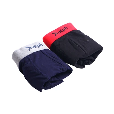 Gambar Alph Celana Dalam Pria Boxer Basic Set 2 pcs Ukuran L - Mix