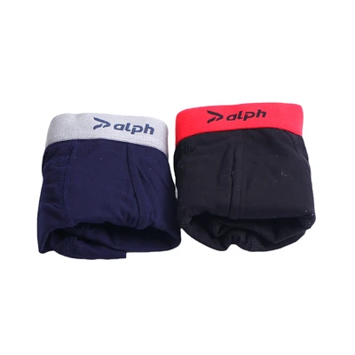 Gambar Alph Celana Dalam Pria Boxer Basic Set 2 pcs Ukuran L - Mix
