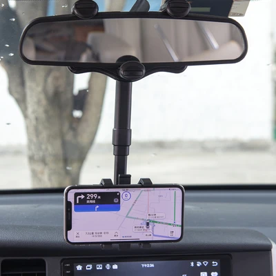 Gambar Otto Klasse Holder Smartphone Mobil Rearview Mirror 360 1158 - Hitam