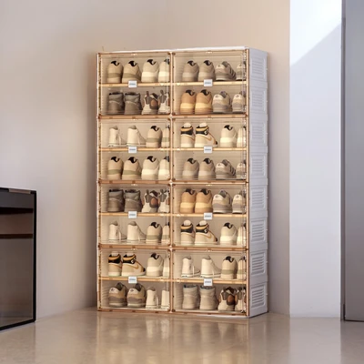 Jual Stora Lemari Sepatu Lipat 16 Tingkat Putih Terbaru Ruparupa