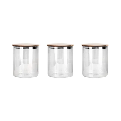 Gambar Informa Gwen Stoples Kaca 650 ml Set 3 pcs - Gold