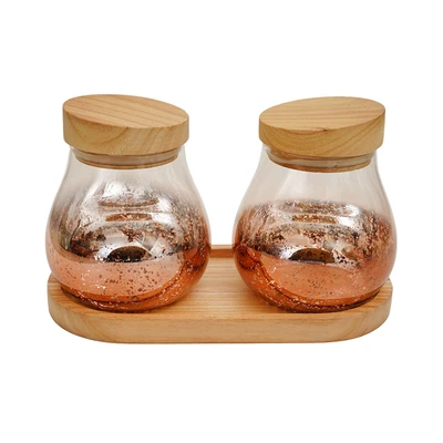 Gambar Informa Kalee Stoples Kaca Borosilikat Dengan Nampan 900 ml Set 2 pcs Transparan