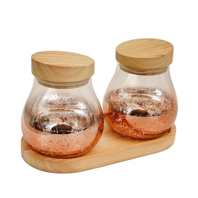 Gambar Informa Kalee Stoples Kaca Borosilikat Dengan Nampan 900 ml Set 2 pcs Transparan