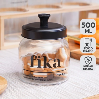Gambar Informa Tova Stoples Kaca 500 ml Transparan - Hitam