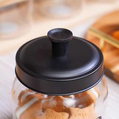 Gambar Informa Tova Stoples Kaca 500 ml Transparan - Hitam