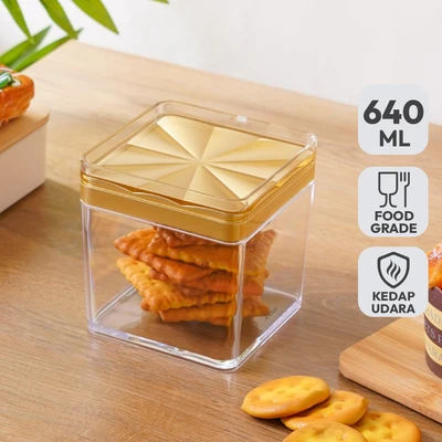 Gambar Picas Delecy Stoples Akrilik 640 ml Transparan - Gold