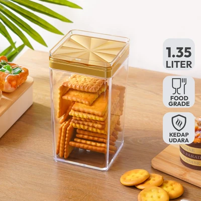 Gambar Picas Delecy Stoples Akrilik 1.35 Liter Transparan - Gold
