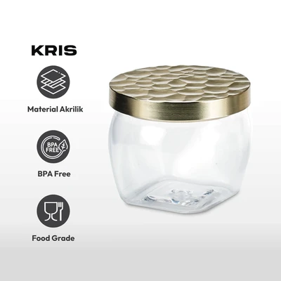 Gambar Kris Seica Stoples Akrilik 480 ml Transparan - Gold
