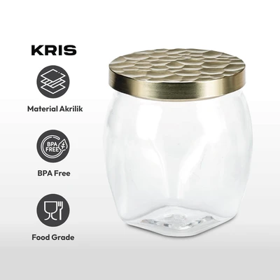 Gambar Kris Seica Stoples Akrilik 720 ml Transparan - Gold