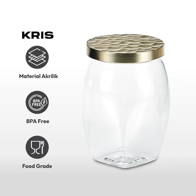 Gambar Kris Seica Stoples Akrilik 1.2 Liter Transparan - Gold