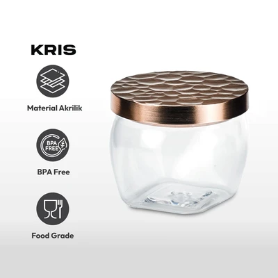 Gambar Kris Seica Stoples Akrilik 480 ml Transparan - Rose Gold