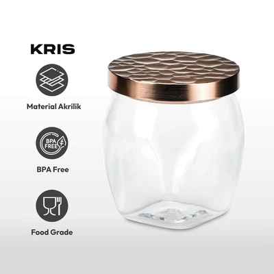 Gambar Kris Seica Stoples Akrilik 720 ml Transparan - Rose Gold