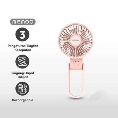 Gambar Memoo Kipas Angin Portabel Lipat Mini 1400 mAh - Pink