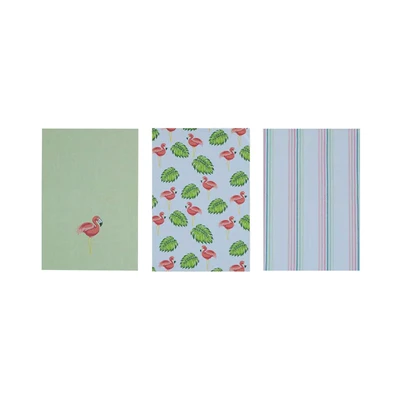 Gambar Forhom Kain Lap Dapur Katun Flamingo Set 3 pcs
