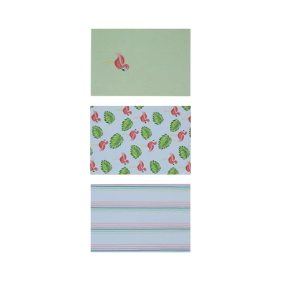 Gambar Forhom Kain Lap Dapur Katun Flamingo Set 3 pcs