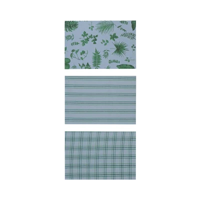 Gambar Forhom Kain Lap Dapur Katun Leaf Lab 50x80 cm Set 3 pcs