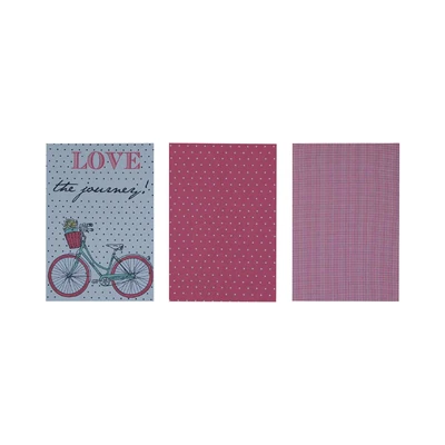 Gambar Forhom 50x80 Cm Set 3 Pcs Kain Lap Dapur Katun Bicycle