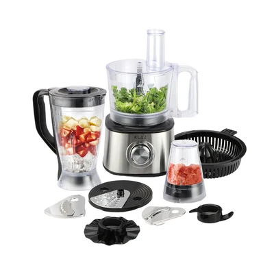 Gambar Klaz 2.1 Ltr Food Processor 9in1 500 Watt - Silver / Hitam