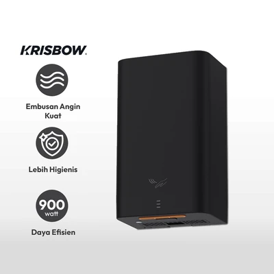 Gambar Krisbow Hand Dryer High Speed 900 Watt - Hitam