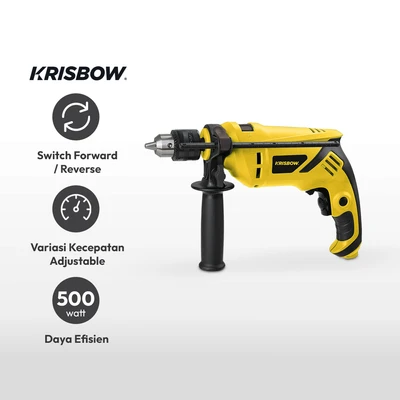Gambar Krisbow Set Bor Listrik Impact 13 mm 500 Watt Irids133