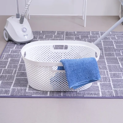 Gambar Stora Keranjang Laundry Oval 58x37.5x26.5 cm - Putih