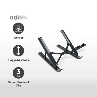 Gambar Odi Laptop Stand Plastik Portable - Hitam