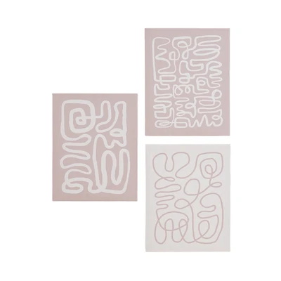 Gambar Informa Hiasan Dinding Kanvas Print Abstract 40x50 Set 3 Pcs - Mix