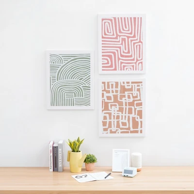 Gambar Informa Hiasan Dinding Kanvas Print Abstract 40x50 cm Set 3 Pcs V1 - Mix
